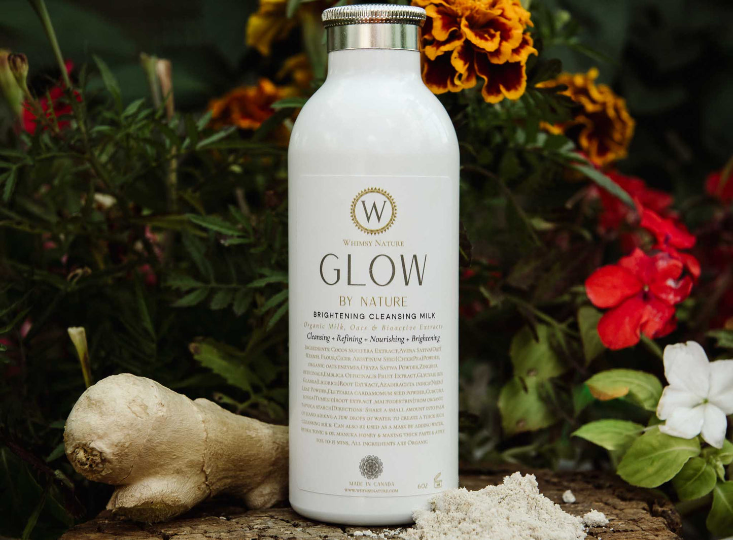 Glow By Nature Brightening Cleansing Milk with Organic Milk, Oats & Botanical  Extracts