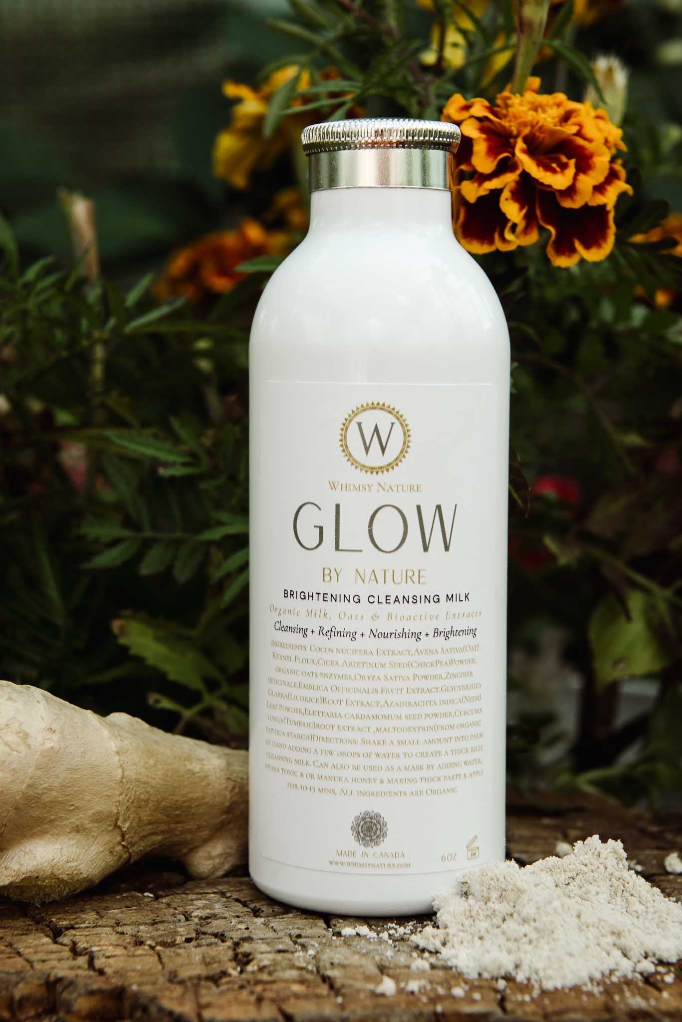 Glow By Nature Brightening Cleansing Milk with Organic Milk, Oats & Botanical  Extracts
