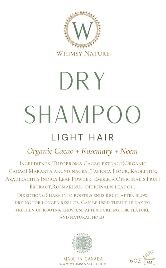 Dry Shampoo with Organic Cacao & Rosemary