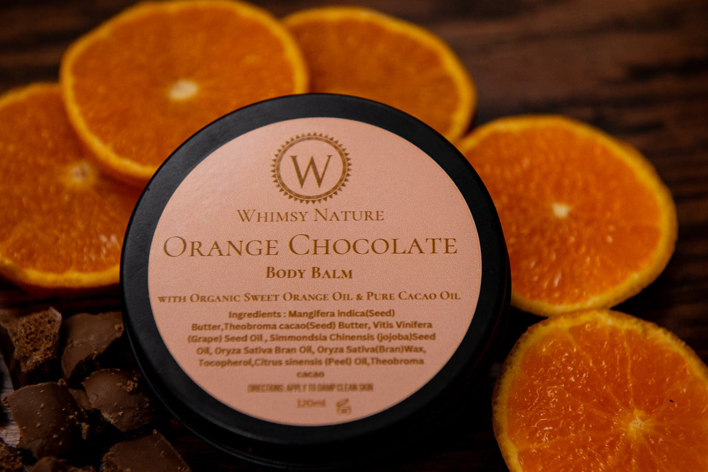 Orange Chocolate Body Balm With pure Cacao Oil