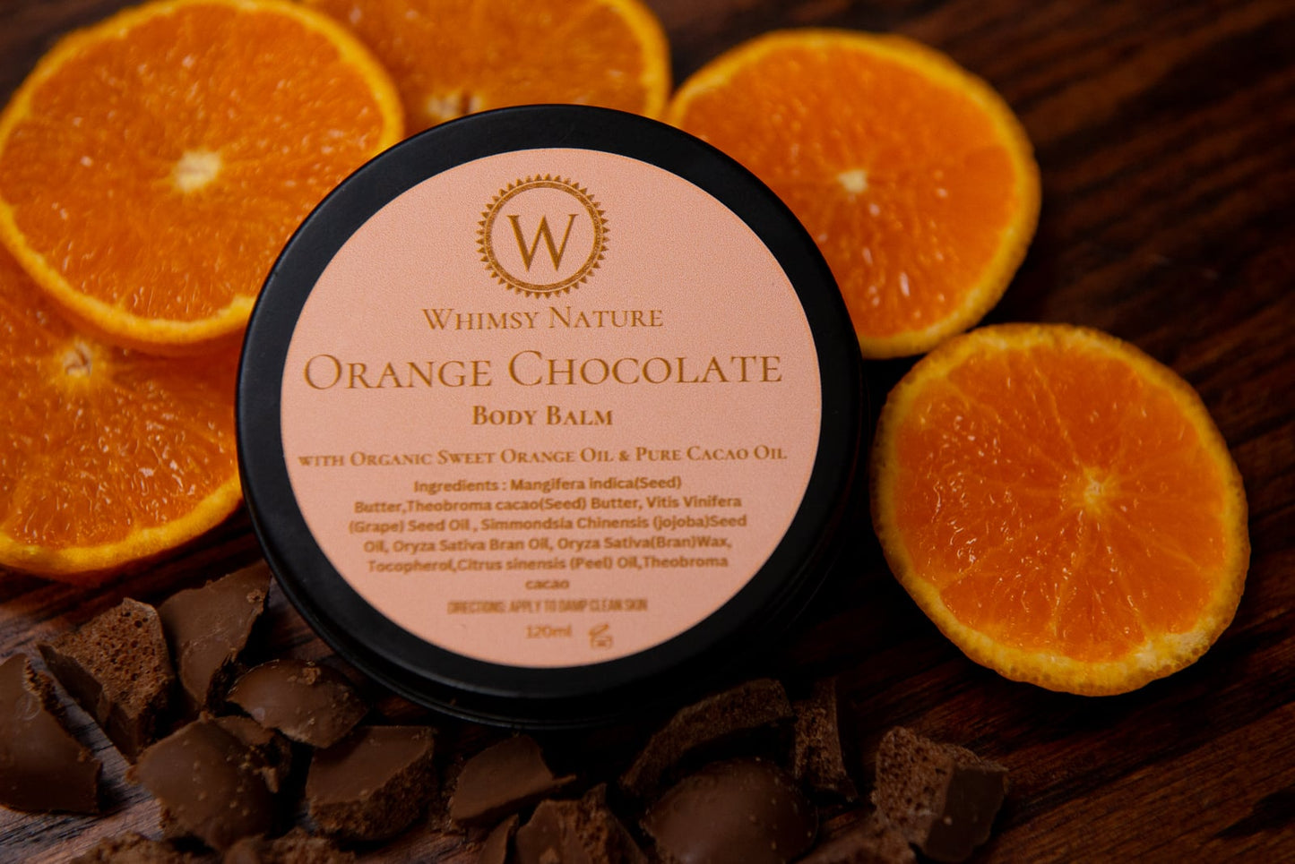 Orange Chocolate Body Balm With pure Cacao Oil