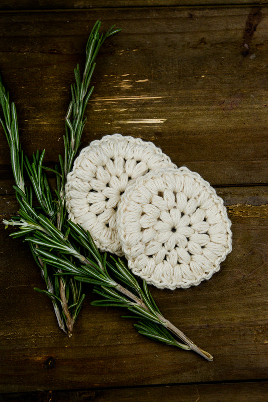 Large Washable Handcrafted Organic Cotton Rounds