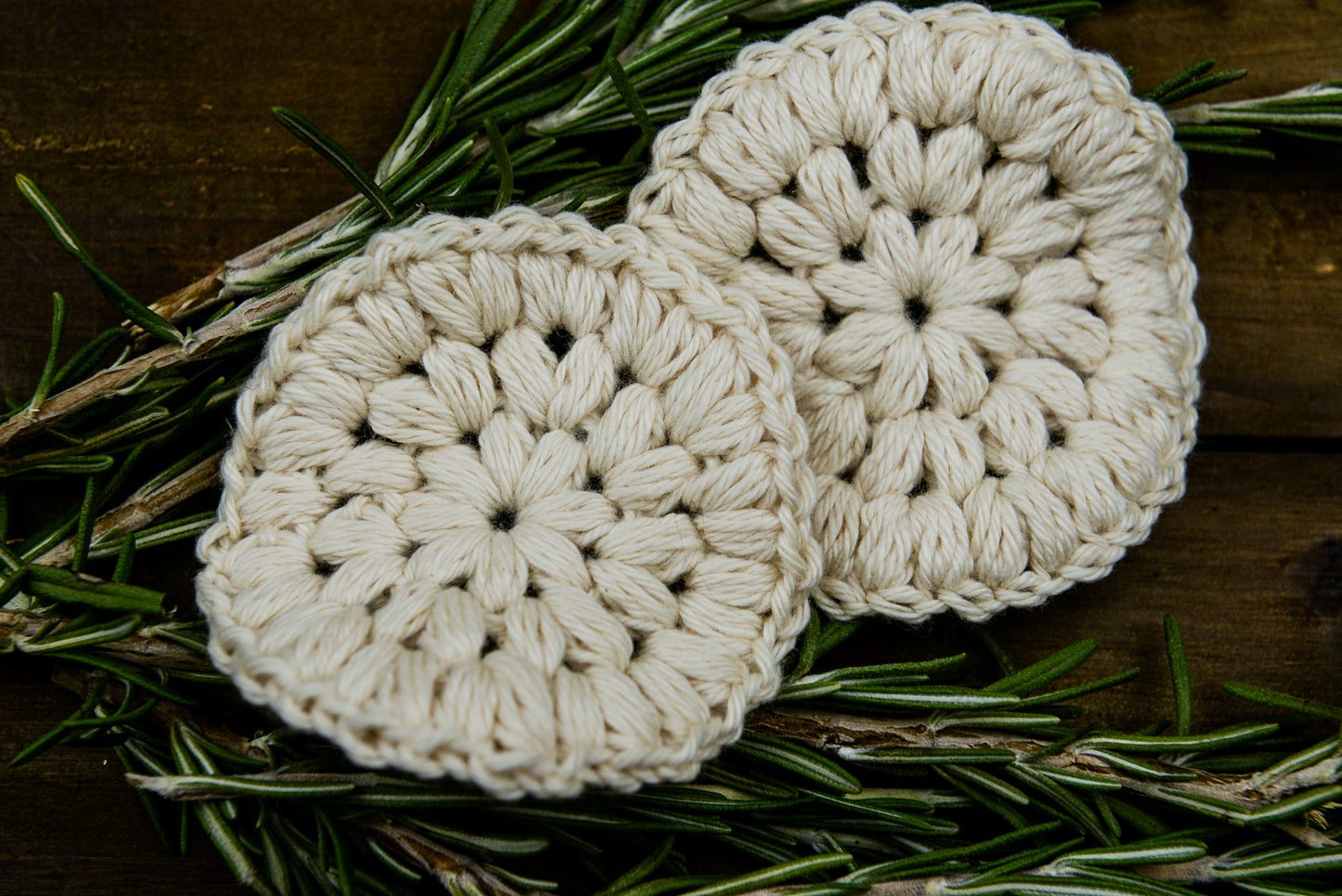 Large Washable Handcrafted Organic Cotton Rounds